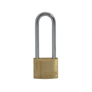 Brass Padlock 40mm Long Shackle 3 Keys